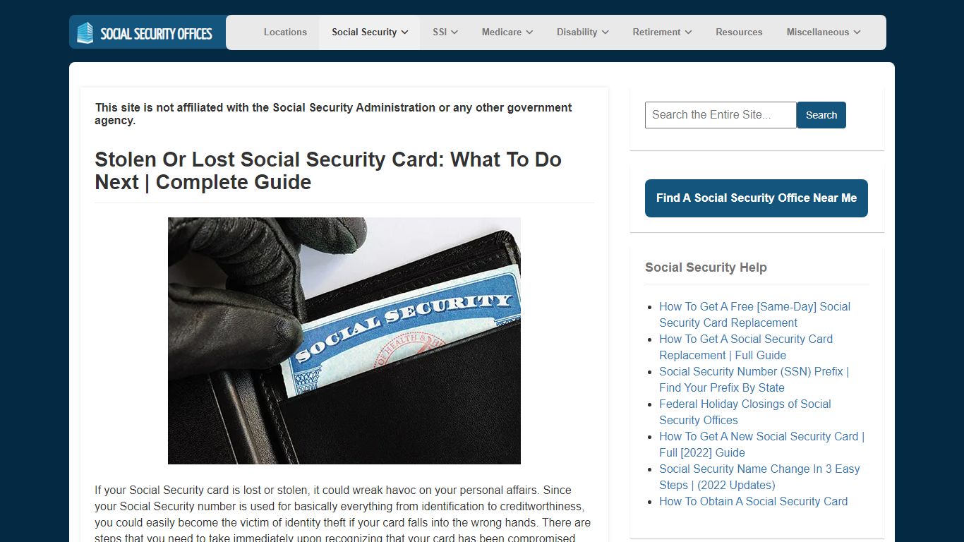 Stolen Or Lost Social Security Card: What To Do Next